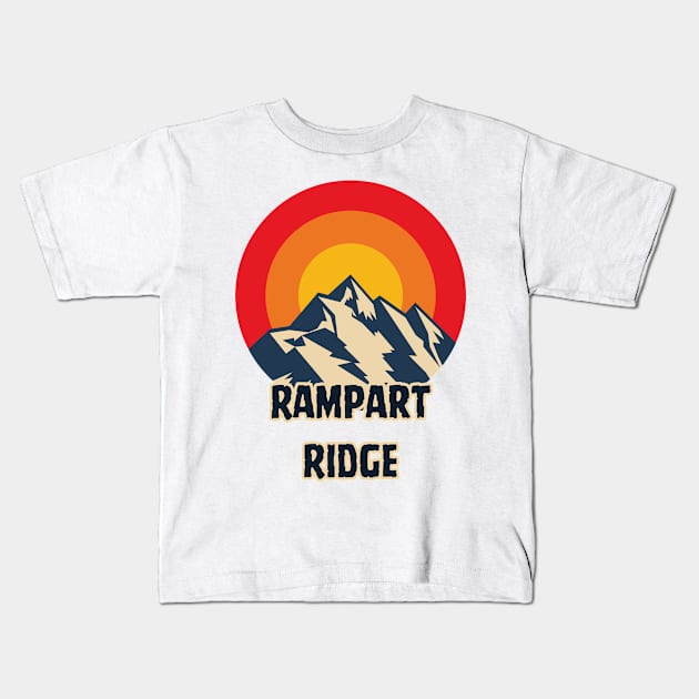 Rampart Ridge Kids T-Shirt by Canada Cities